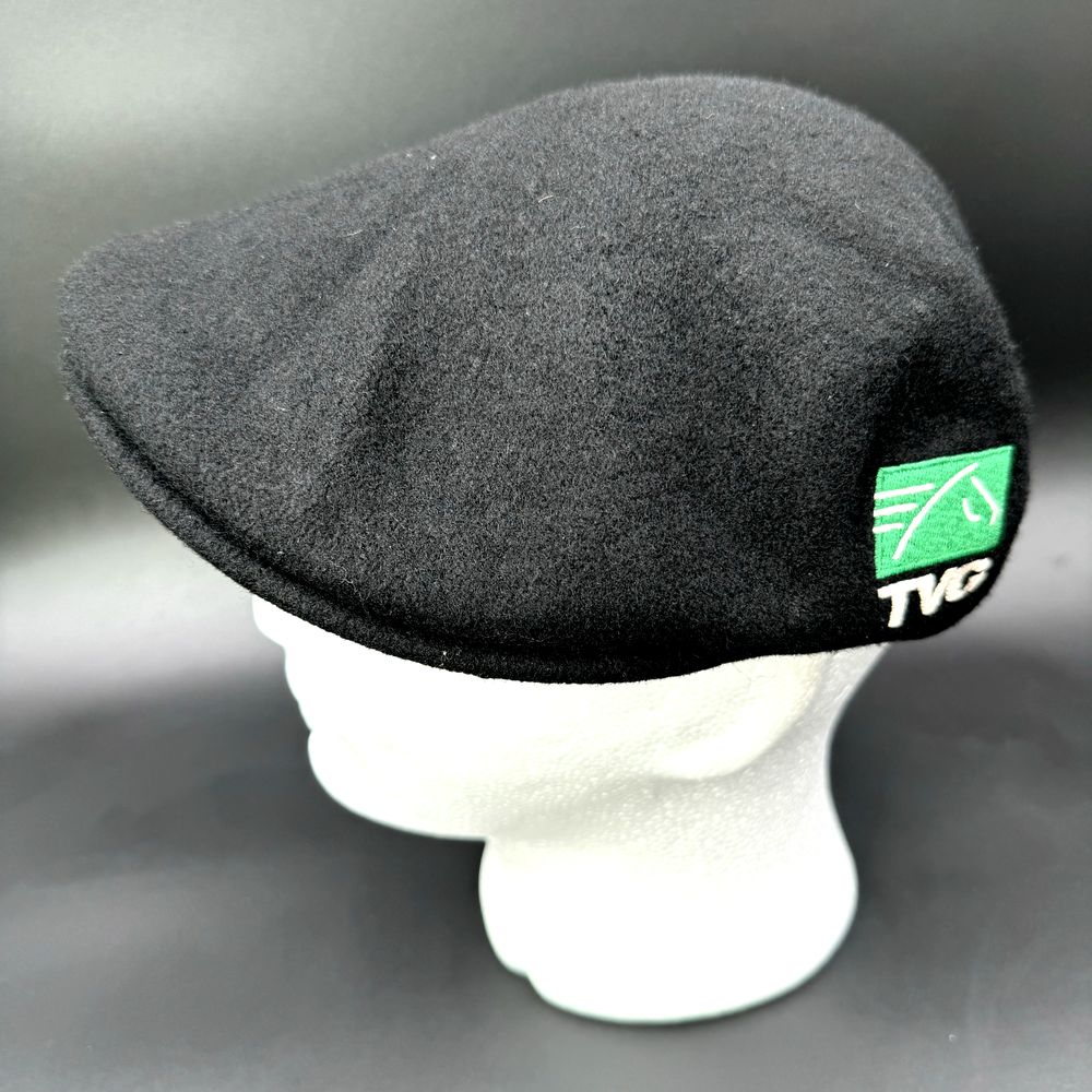 Vintage Wool Tvg Flatcap Horse Racing Phila Rapid Transit One Size Cap Hat Black